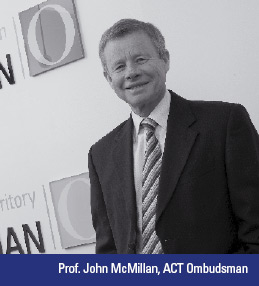 Photo: Prof. John McMillan, ACT Ombudsman